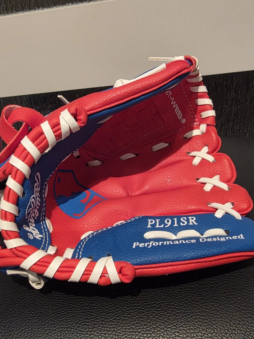 Rawlings Kids' Red & Blue Baseball Glove - PL91SR